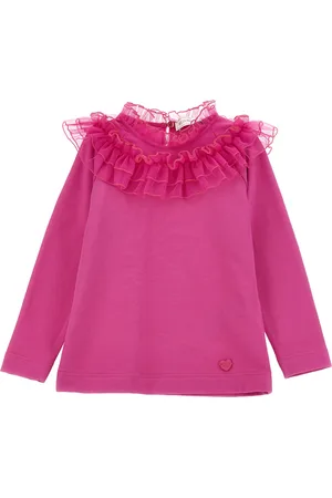 MONNALISA T-shirt col tulle