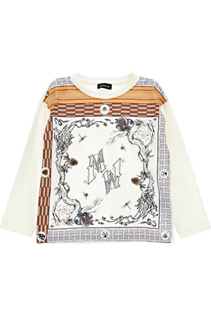 MONNALISA T-shirt en coton imprimé foulard