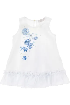 MONNALISA T-shirt maxi sans manches à strass