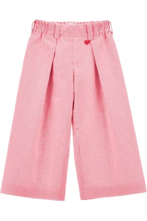 MONNALISA Pantalon large en tissu à fines rayures