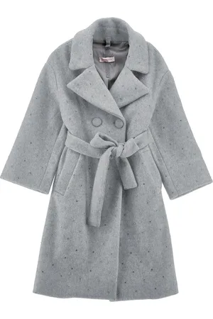 MONNALISA Manteau tissu épais avec strass