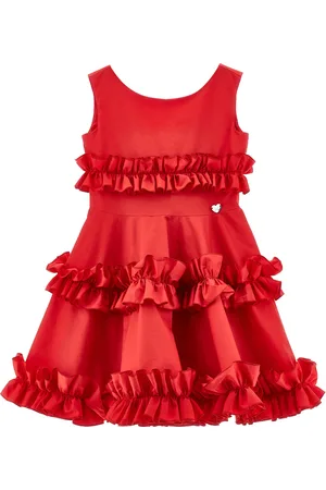 MONNALISA Robe en popeline à volants