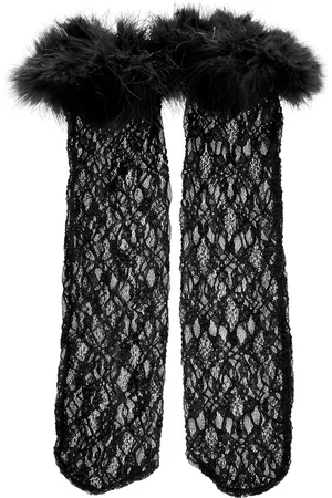 MONNALISA Chaussettes en fine résille plumes