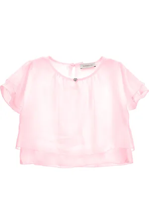MONNALISA T-shirt en satin avec nœuds dans le dos