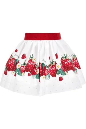 MONNALISA Jupe en popeline imprimé fraises