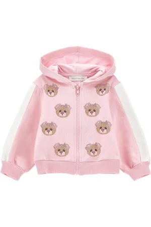 MONNALISA Sweat ouvert avec oursons en strass