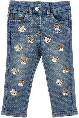 MONNALISA Denim jacquard oursons