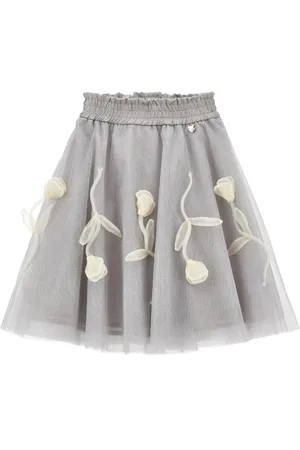 MONNALISA Jupe en tulle pailleté avec nœuds