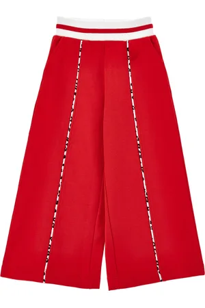 MONNALISA Pantalon palazzo en molleton bicolore