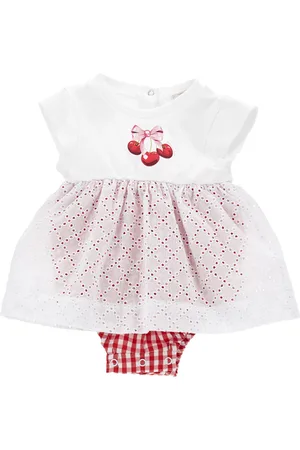 MONNALISA Combinaison avec jupe en broderie anglaise