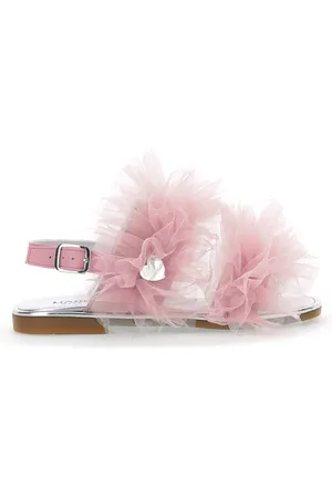 MONNALISA Sandales en nubuck avec volants en tulle