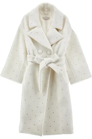 MONNALISA Manteau tissu épais avec strass