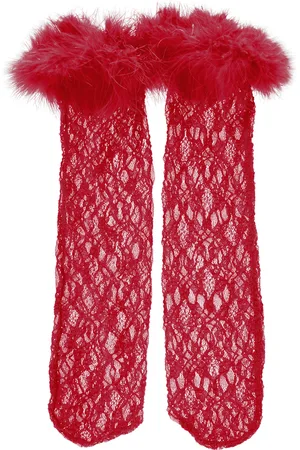 MONNALISA Chaussettes en fine résille plumes