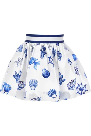 MONNALISA Jupe en satin imprimé marin