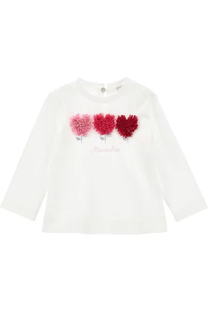 MONNALISA T-shirt en jersey de coton avec tulle