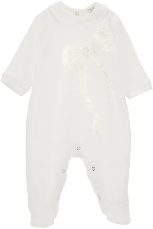 MONNALISA Grenouillère avec nœud en dentelle