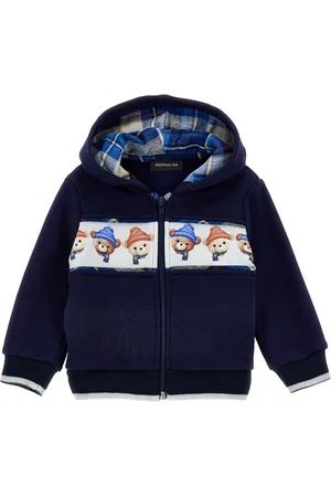 MONNALISA Sweat à capuche bicolore avec oursons