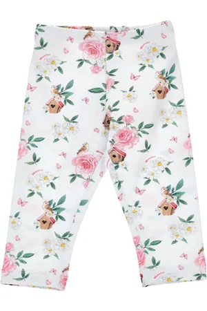 MONNALISA Legging en coton imprimé fleuri