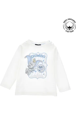 MONNALISA T-shirt en coton bio imprimé caoutchouté Dumbo