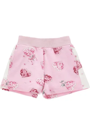 MONNALISA Short en molleton avec fleurs