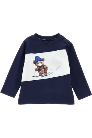 MONNALISA T-shirt bicolore avec ourson
