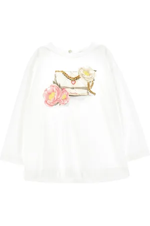 MONNALISA T-shirt long imprimé sac