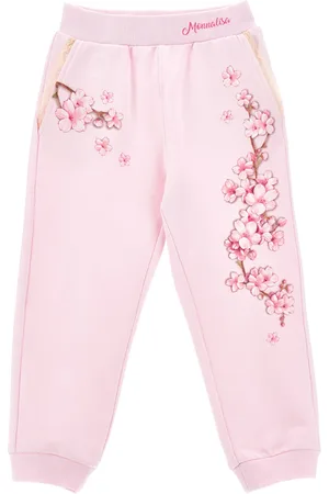 MONNALISA Sweat jogger à fleurs de pêcher