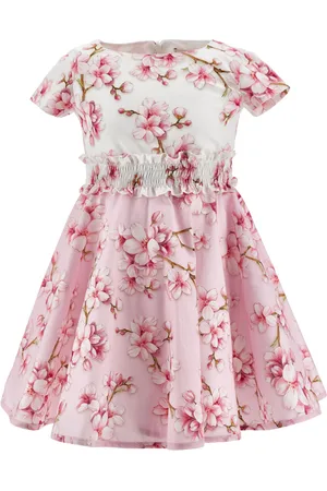 MONNALISA Robe évasée fleurs de pêcher
