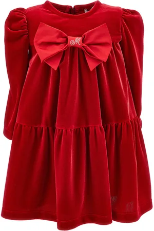 MONNALISA Robe maxi nœud en maille chenille