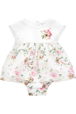 MONNALISA Barboteuse en coton tutu fleuri