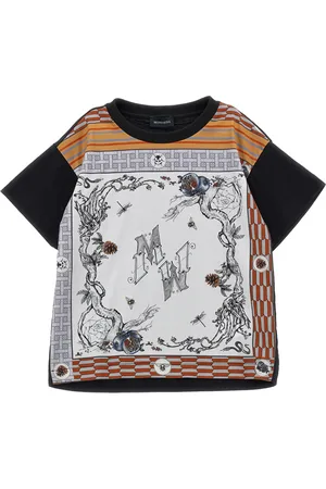 MONNALISA T-shirt en coton imprimé foulard