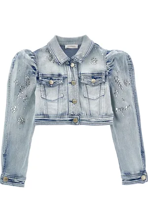 MONNALISA Veste en jean avec boutons bijoux
