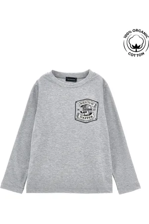 MONNALISA T-shirt en coton bio imprimé dapper