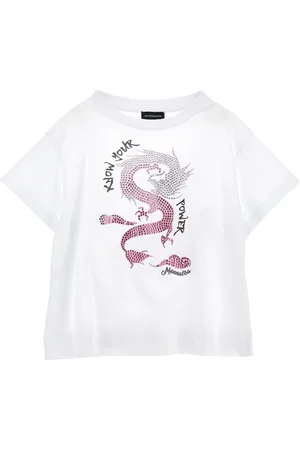 MONNALISA T-shirt en jersey avec strass