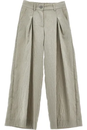 MONNALISA Pantalon palazzo à rayures teintes en fil