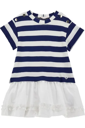 MONNALISA Robe en point de Milan marin