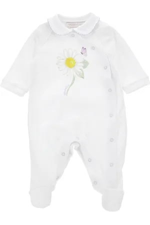 MONNALISA Combinaison en coton marguerite avec col