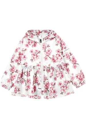 MONNALISA Veste coupe-vent à imprimé fleurs de pêcher