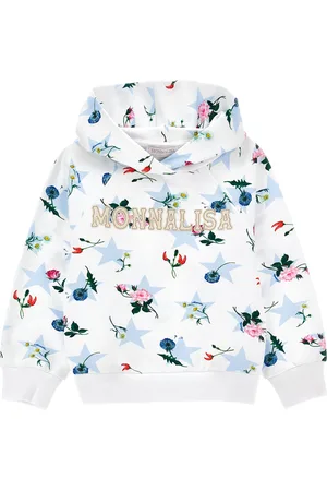 MONNALISA Sweat en coton étoiles et fleurs