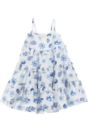 MONNALISA Robe d’été en mousseline imprimé marin