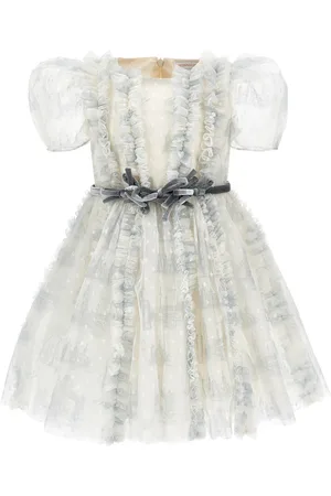 MONNALISA Robe en tulle à volants et pois