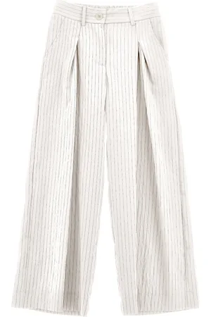 MONNALISA Pantalon palazzo à rayures teintes en fil