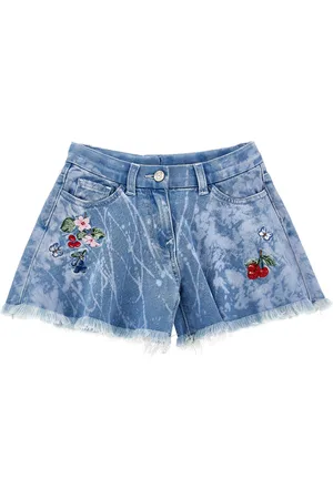 MONNALISA Short en jean avec strass