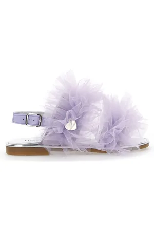 MONNALISA Sandales en nubuck avec volants en tulle