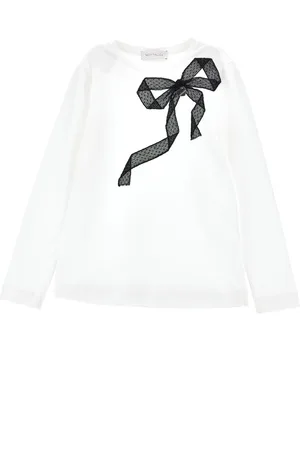 MONNALISA T-shirt en coton avec bande appliquée