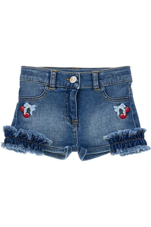 MONNALISA Short en jean brodé