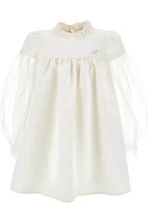 MONNALISA Robe en laine légère avec manches en tulle
