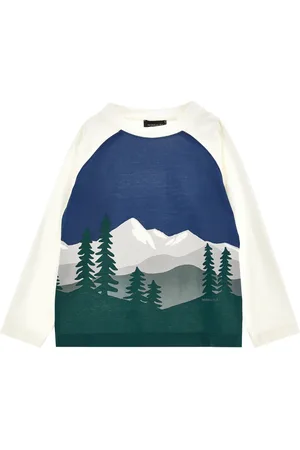 MONNALISA T-shirt en coton imprimé paysage