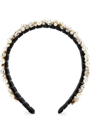 MONNALISA Serre-tête en velours avec strass et perles