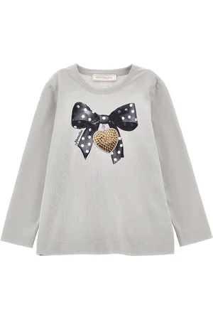 MONNALISA T-shirt en coton avec imprimé nœuds